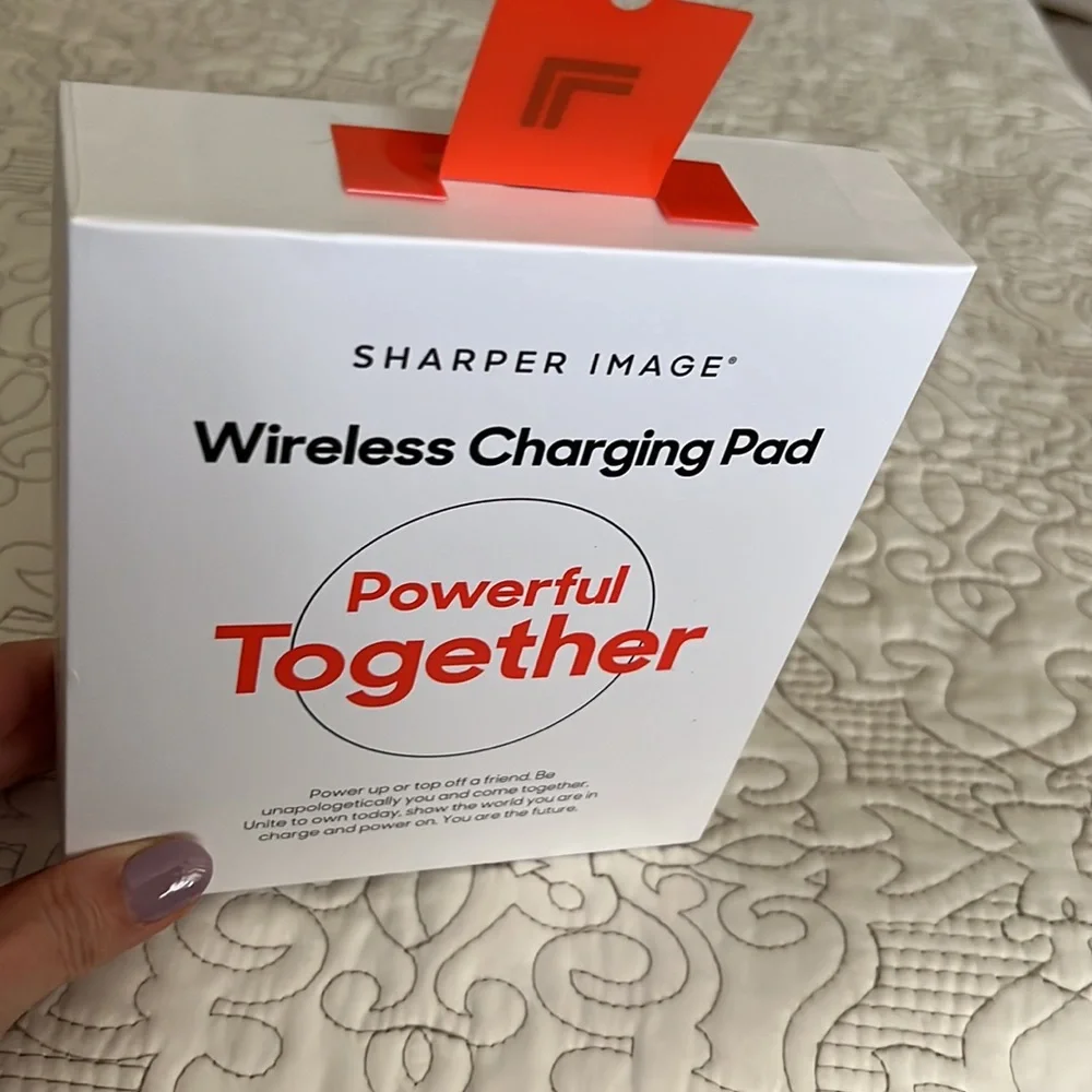COPY - Sharper Image Wireless Charging Pad in gray NWOT